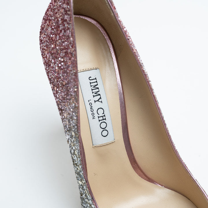 Jimmy Choo Romy Ombré Glitter Pumps Size 39.5