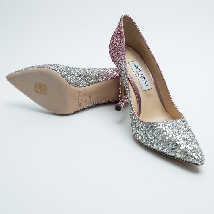 Jimmy Choo Romy Ombré Glitter Pumps Size 39.5