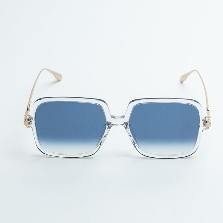 Dior Square Frame Sunglasses with Blue Tinted Lenses