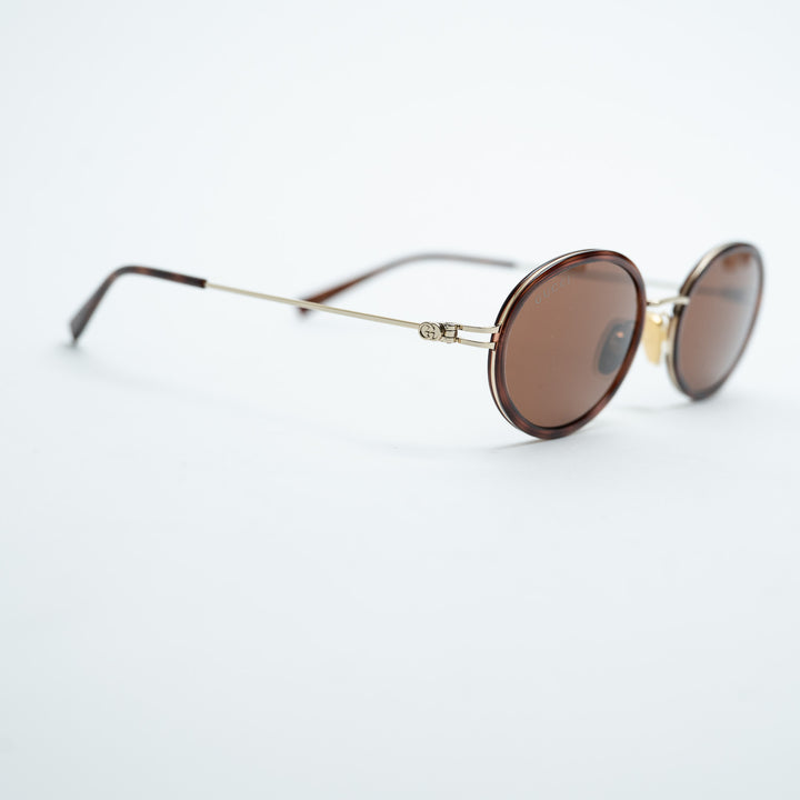 Gucci Tortoise Shell Oval Frame Sunglasses