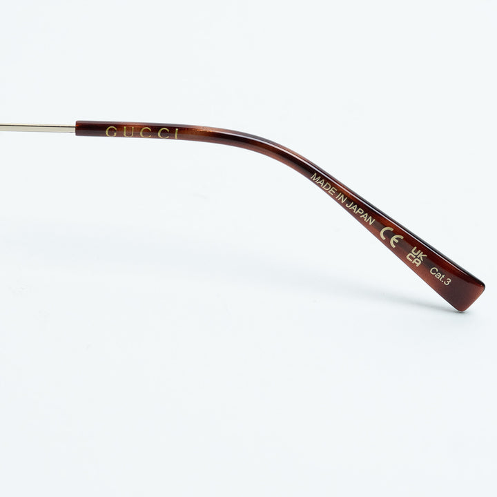 Gucci Tortoise Shell Oval Frame Sunglasses