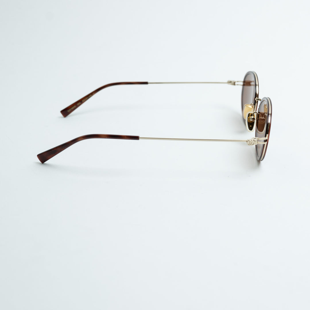 Gucci Tortoise Shell Oval Frame Sunglasses