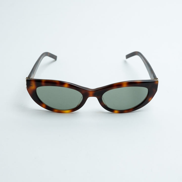 Saint Laurent Tortoise Shell Narrow Cat Eye Sunglasses