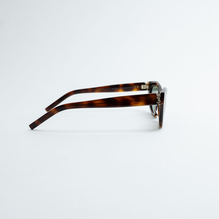 Saint Laurent Tortoise Shell Narrow Cat Eye Sunglasses