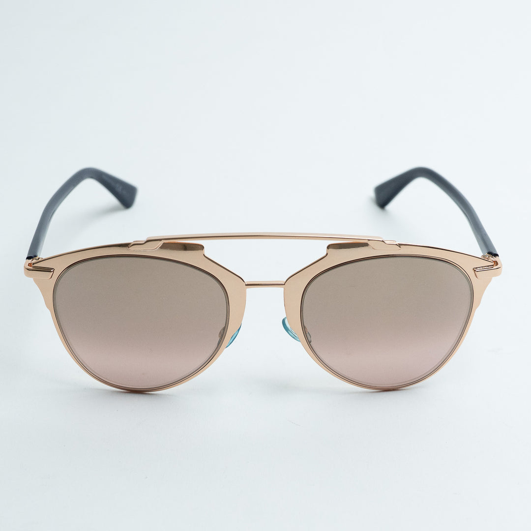 Dior Rose Gold DiorReflected Geometric Aviator Sunglasses