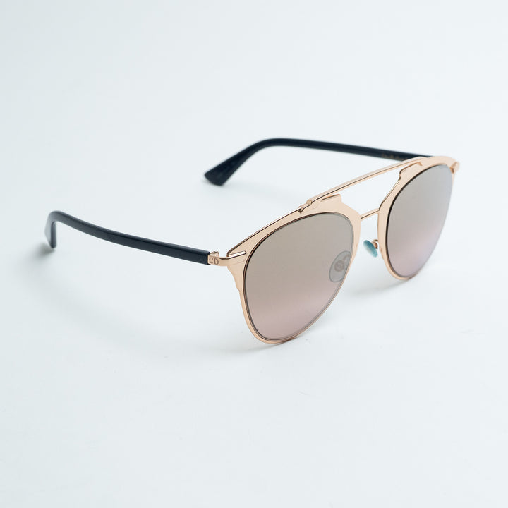 Dior Rose Gold DiorReflected Geometric Aviator Sunglasses