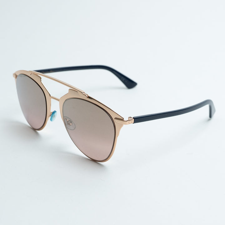 Dior Rose Gold DiorReflected Geometric Aviator Sunglasses