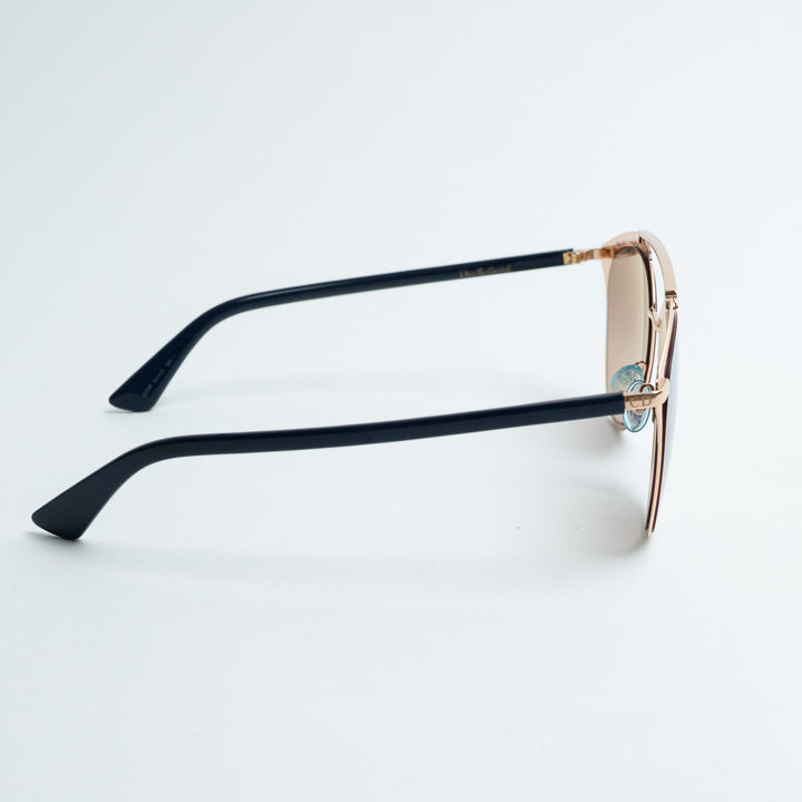 Dior Rose Gold DiorReflected Geometric Aviator Sunglasses
