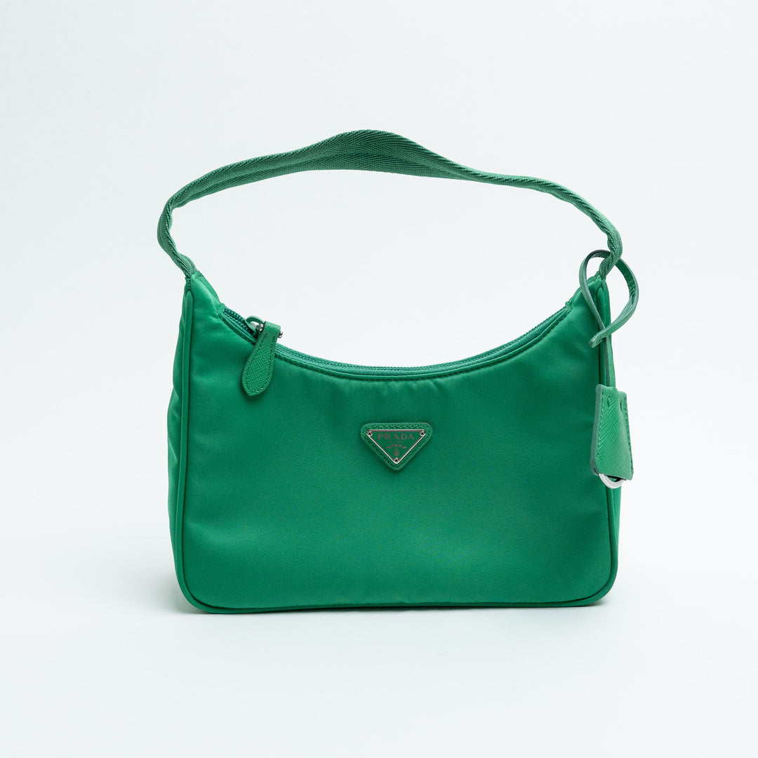 Prada Re-Edition 2000 Mini Green Hobo Bag