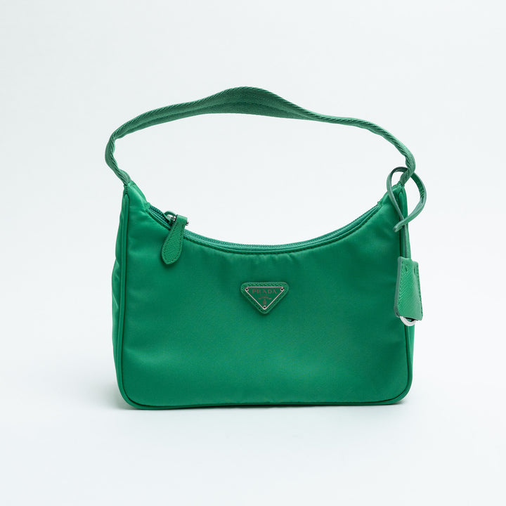 Prada Re-Edition 2000 Mini Green Hobo Bag