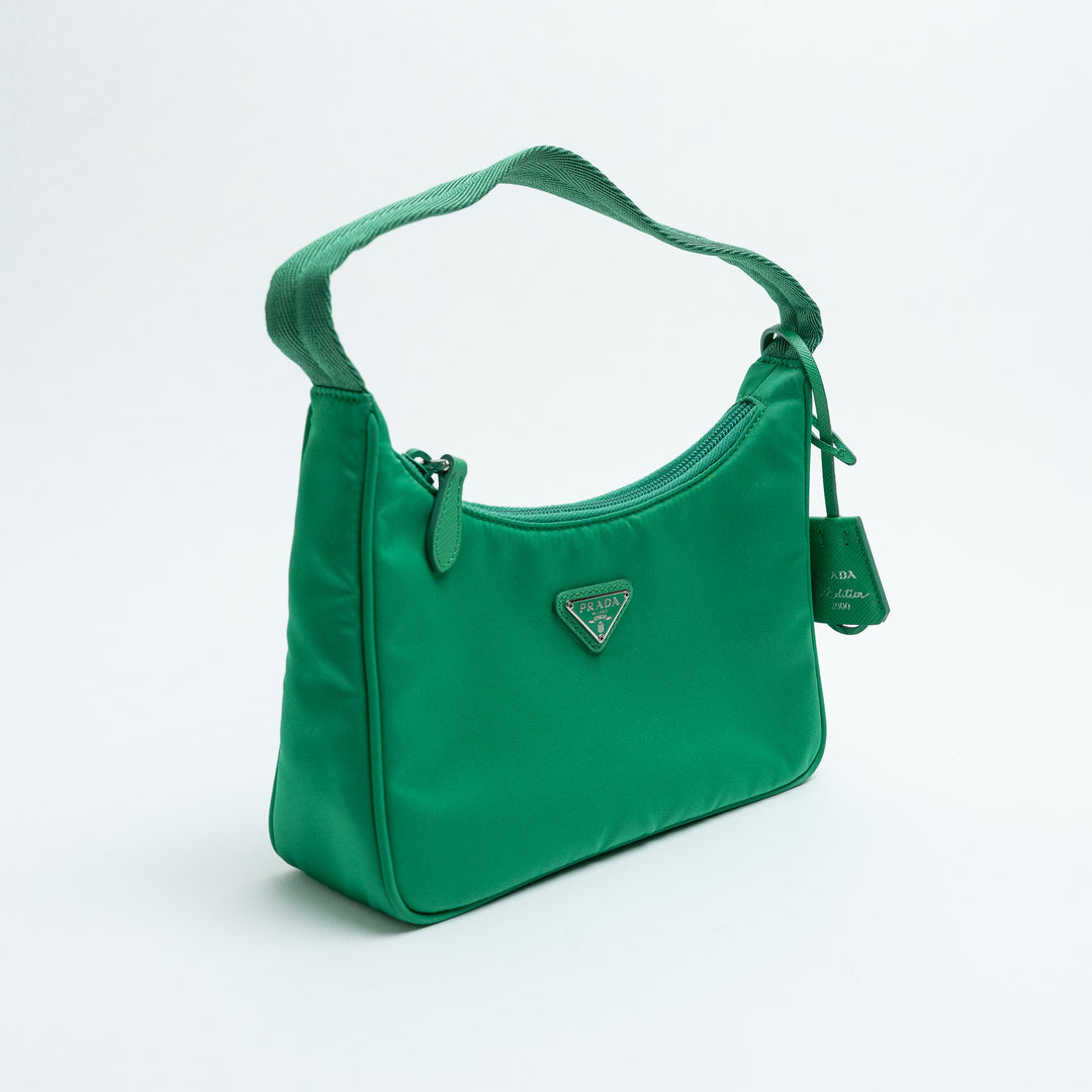 Prada Re-Edition 2000 Mini Green Hobo Bag