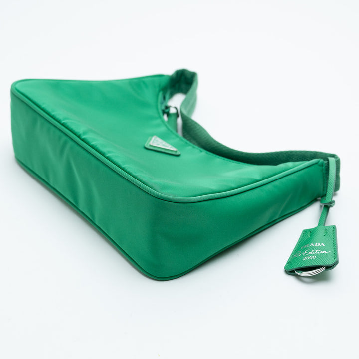 Prada Re-Edition 2000 Mini Green Hobo Bag