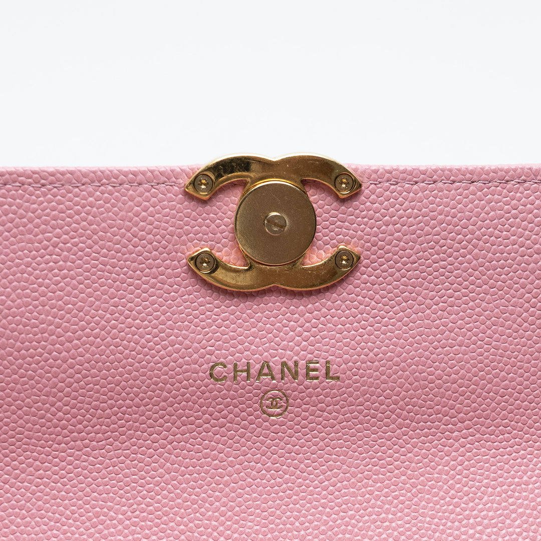 Pre-Loved Chanel™ Pink Quilted Caviar Leather Pick Me Up Bag