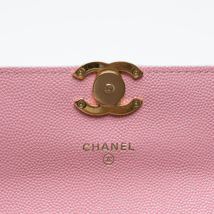 Pre-Loved Chanel™ Pink Quilted Caviar Leather Pick Me Up Bag