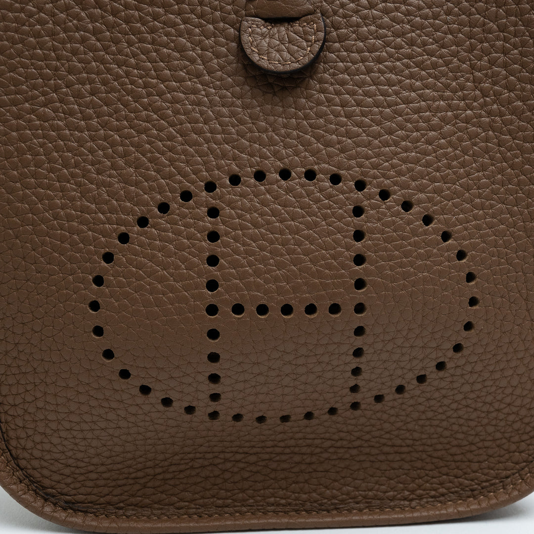 Hermes Alezan Clemence Leather Mini Evelyne 16