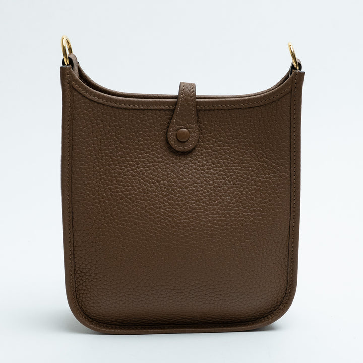 Hermes Alezan Clemence Leather Mini Evelyne 16