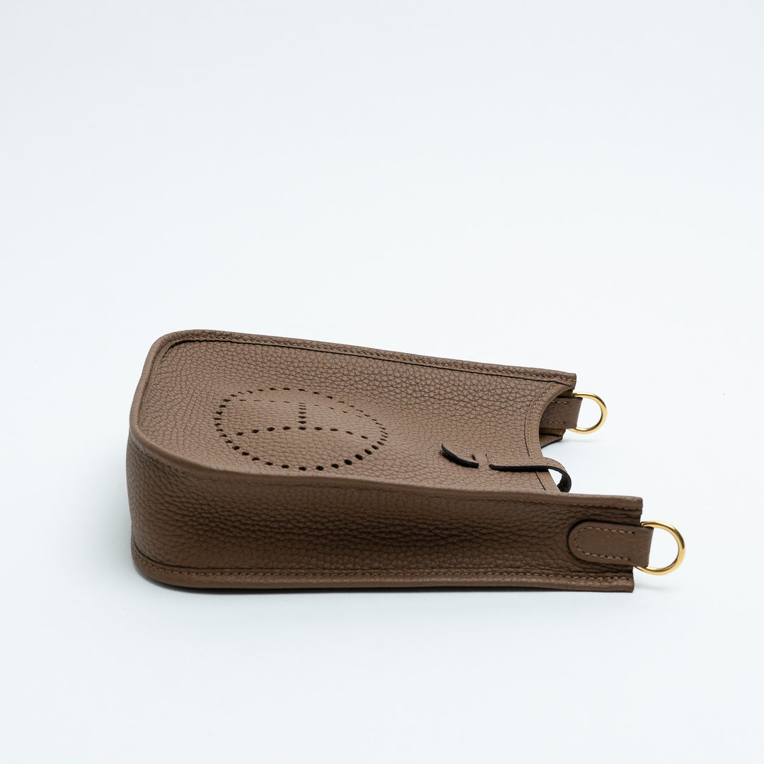 Hermes Alezan Clemence Leather Mini Evelyne 16