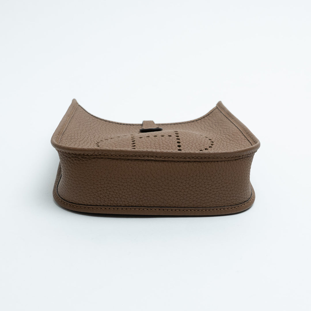 Hermes Alezan Clemence Leather Mini Evelyne 16