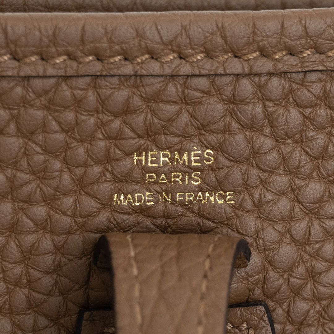 Hermes Alezan Clemence Leather Mini Evelyne 16