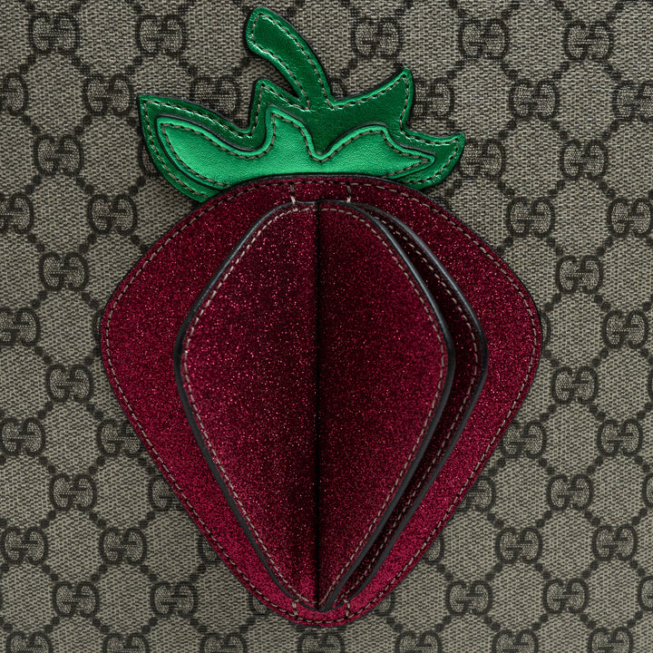 Gucci GG Supreme Canvas 3D Children's Strawberry Tote