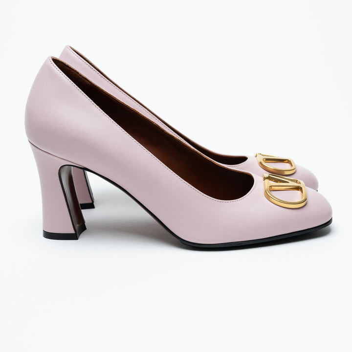 Valentino Pink Leather VLogo Pumps Size 36