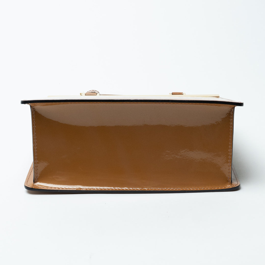 Louis Vuitton Tan Monogram Vernis Leather Déesse Handbag