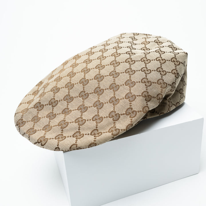 Gucci Monogram "Eschatology" Newsboy Flatcap Hat Size XL