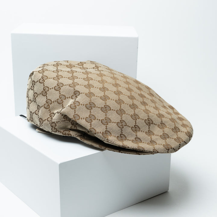Gucci Monogram "Eschatology" Newsboy Flatcap Hat Size XL