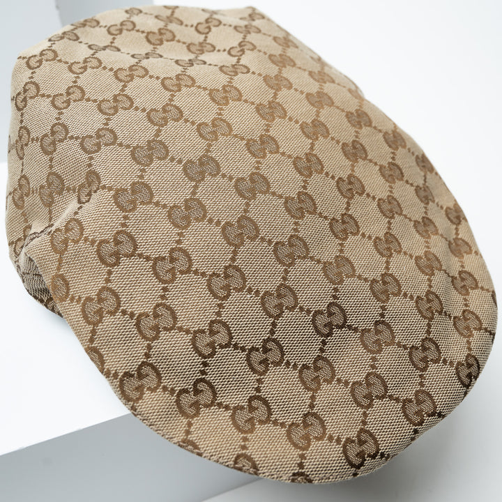Gucci Monogram "Eschatology" Newsboy Flatcap Hat Size XL