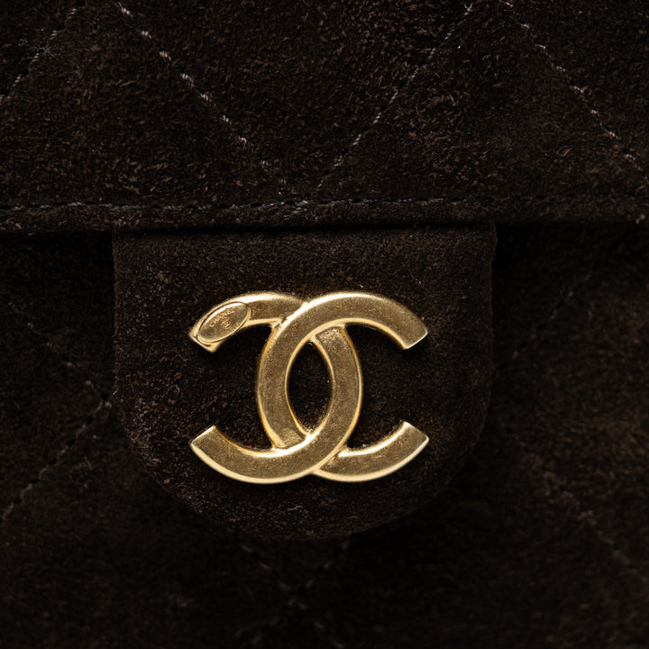 Pre-Loved Chanel™ Brown Suede Mini 25 Hobo Bag