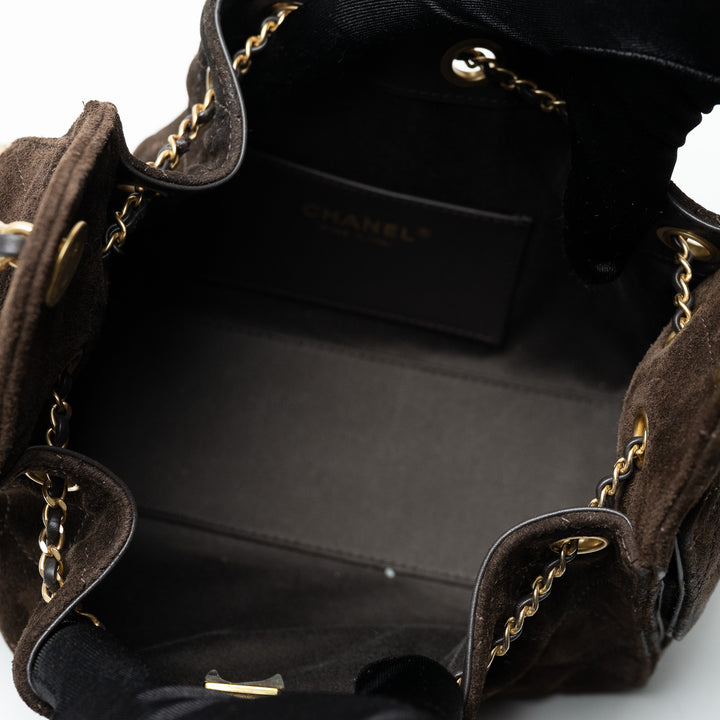 Pre-Loved Chanel™ Brown Suede Mini 25 Hobo Bag