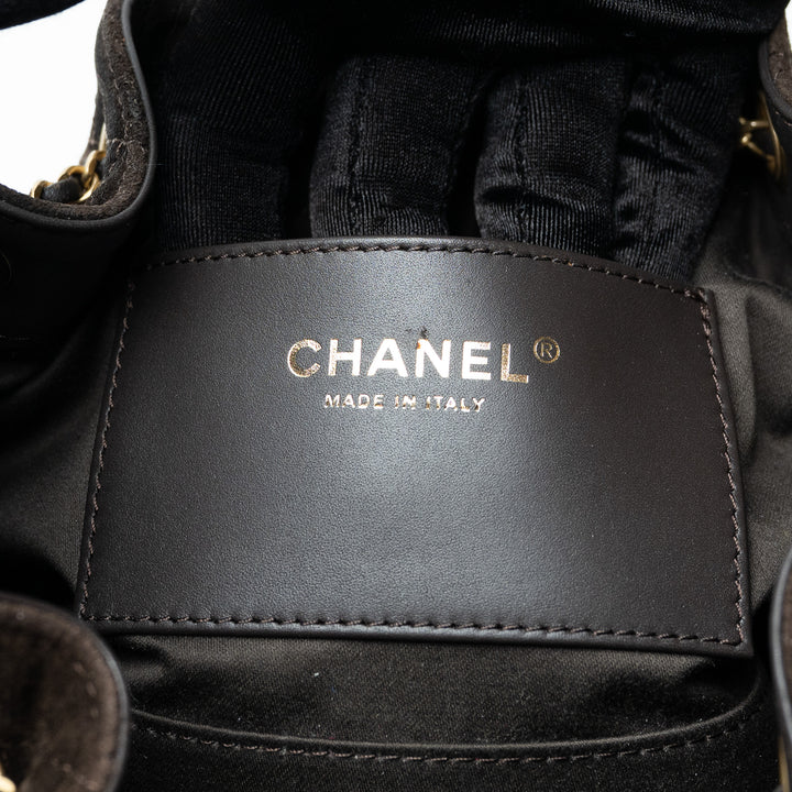 Pre-Loved Chanel™ Brown Suede Mini 25 Hobo Bag