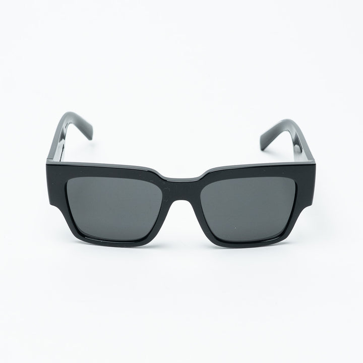 Dolce & Gabbana Black Rectangle Sunglasses with White Logo