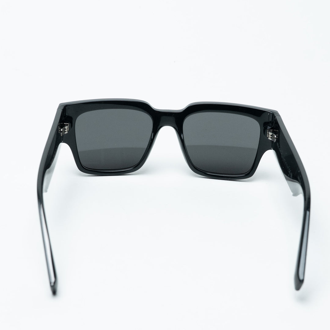 Dolce & Gabbana Black Rectangle Sunglasses with White Logo