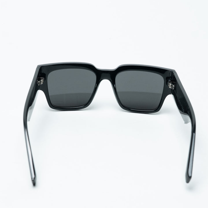 Dolce & Gabbana Black Rectangle Sunglasses with White Logo
