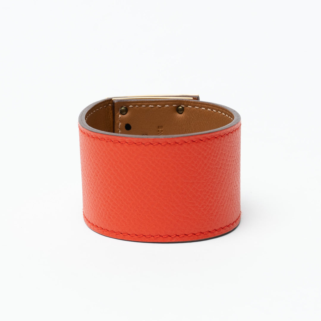 Hermes Dog Bracelet with Gold-Tone Kelly Turnlock