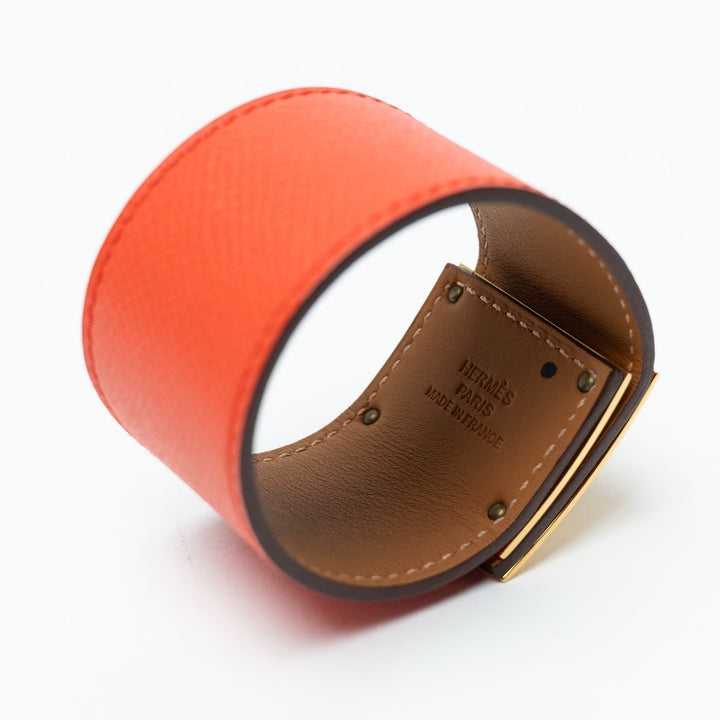 Hermes Dog Bracelet with Gold-Tone Kelly Turnlock