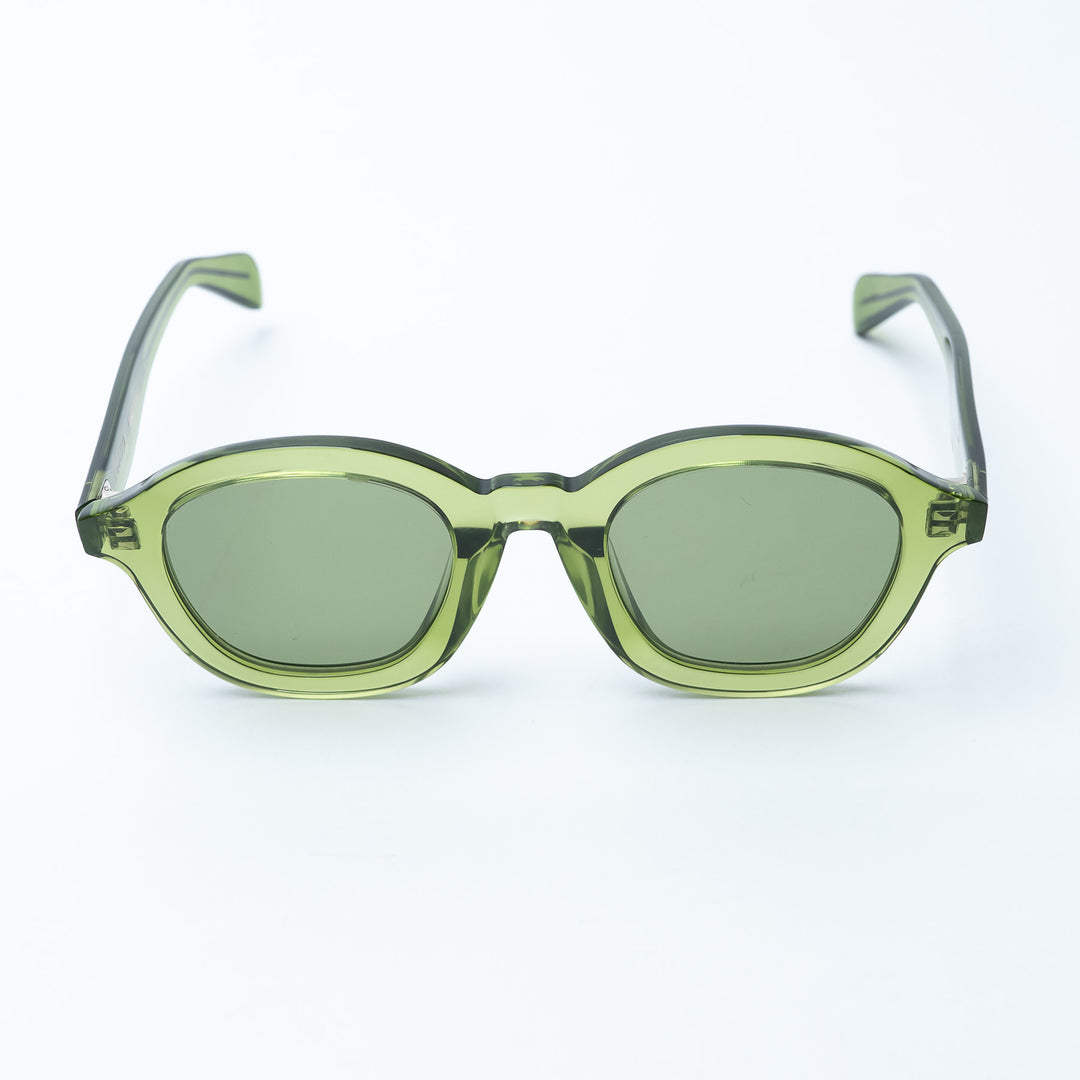 Celine Round Frame Translucent Green Sunglasses