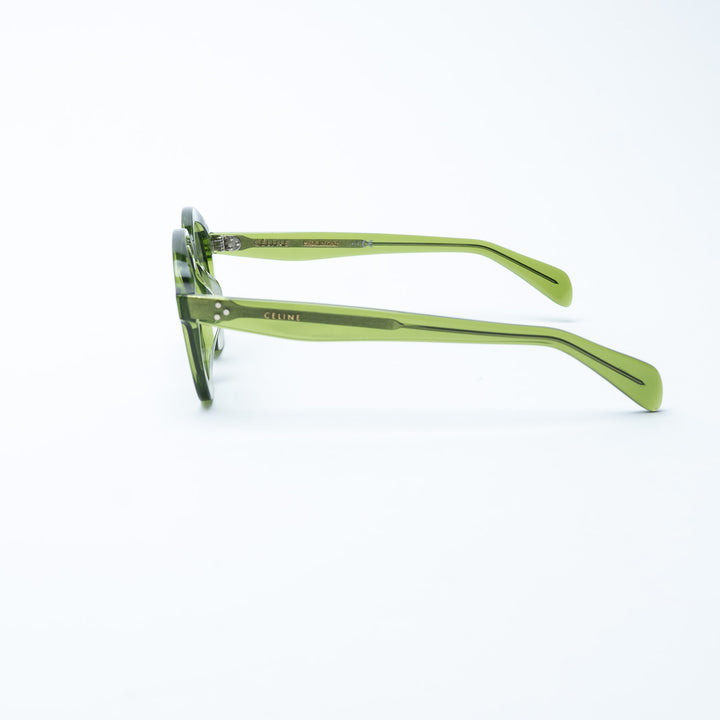 Celine Round Frame Translucent Green Sunglasses