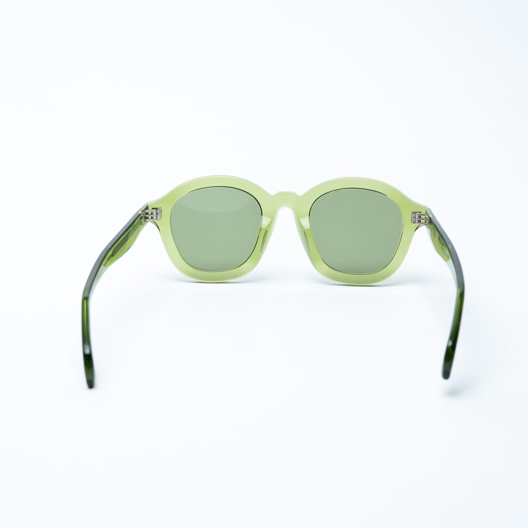 Celine Round Frame Translucent Green Sunglasses