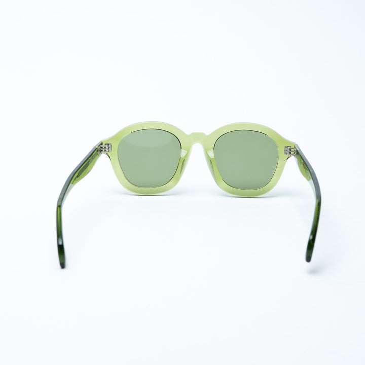 Celine Round Frame Translucent Green Sunglasses