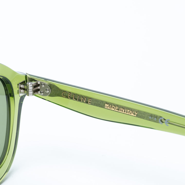Celine Round Frame Translucent Green Sunglasses