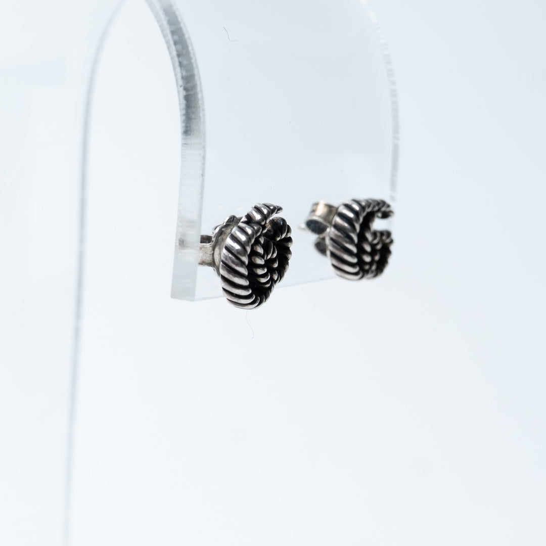 Gucci Sterling Silver GG Marmont Stud Earrings