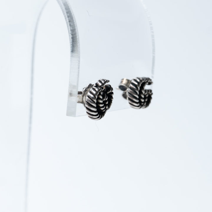 Gucci Sterling Silver GG Marmont Stud Earrings