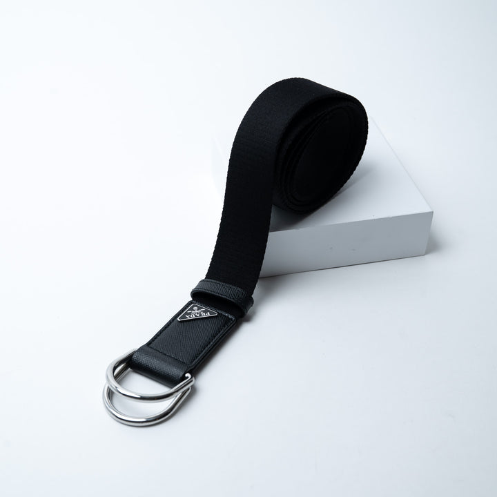Prada Re-Nylon Belt with Saffiano Leather Accents and D-Ring Hardware Size 105