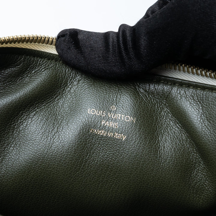 Louis Vuitton Soft White Monogram Embossed Lambskin Leather Coussin PM Bag