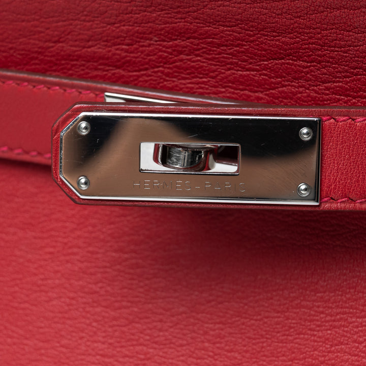 Hermes Rouge Swift Leather Jypsiere 28
