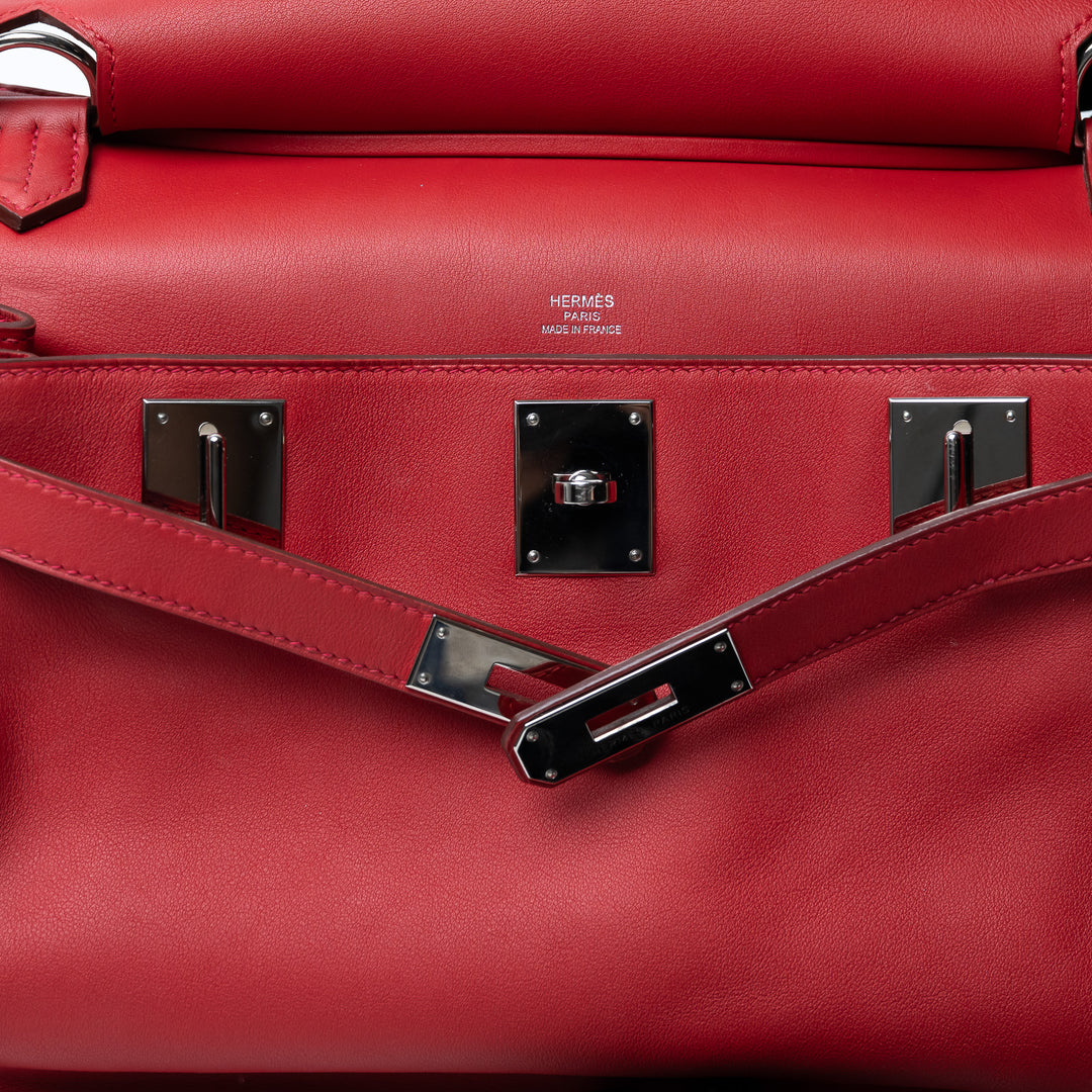 Hermes Rouge Swift Leather Jypsiere 28