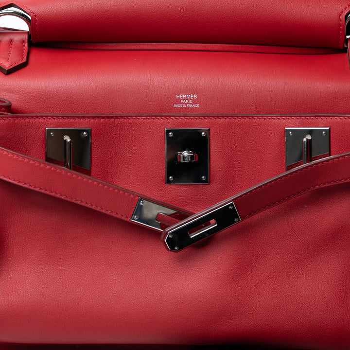 Hermes Rouge Swift Leather Jypsiere 28