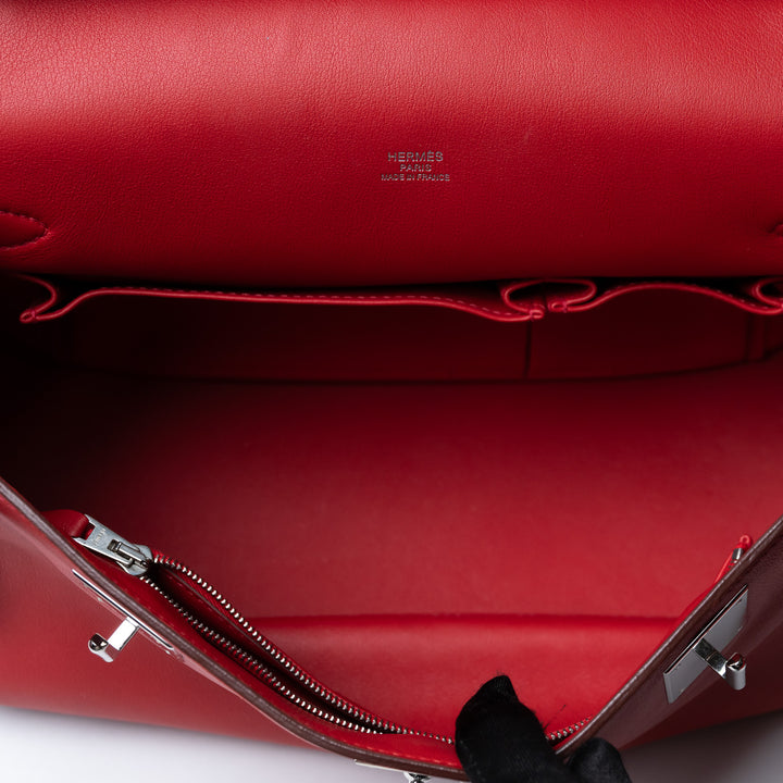 Hermes Rouge Swift Leather Jypsiere 28